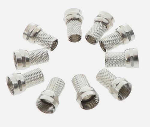 10pcs connector rg6 screw on - 10pcs, f