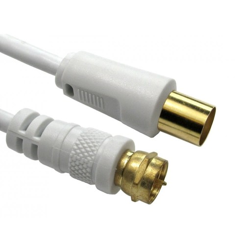 White coaxial satellite - to, tv