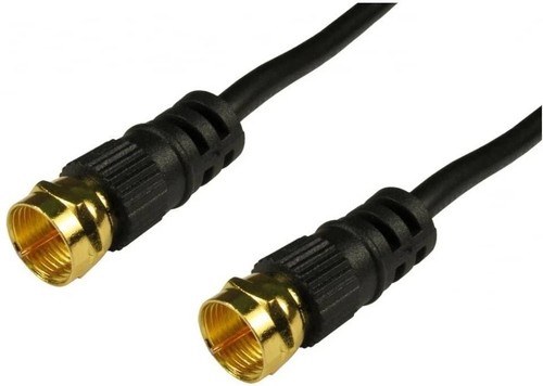 Black coaxial aerial cable - aerial,