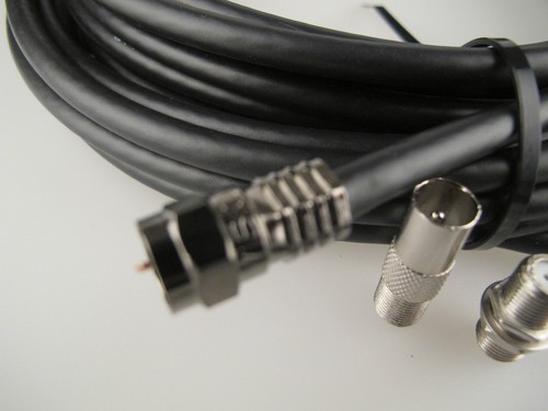 Black universal rf coax - 4, m