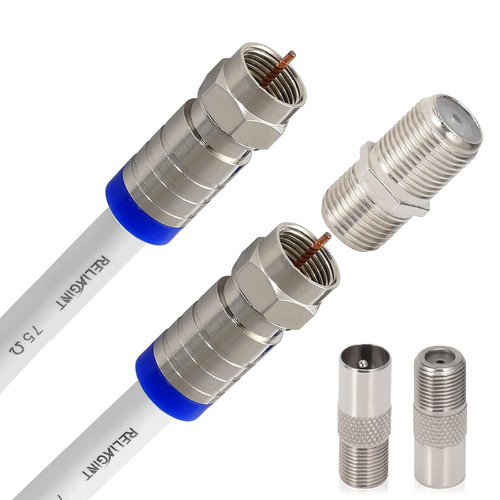 Rg6 coaxial cable 75 - coaxial, 1m